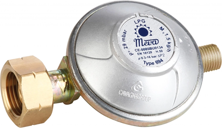 Gáznyomás-szabályozó 50 mbar G 1/4"L PB palackokhoz