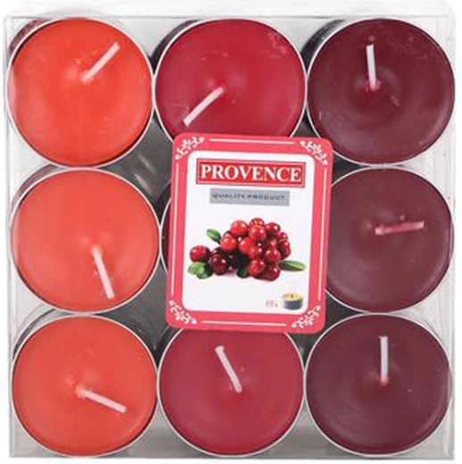 Provence illatteás gyertyák, vörösáfonya illat, 18 db