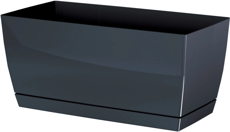 Coubi Case P balkonláda tálcával 29 cm – grafitszürke