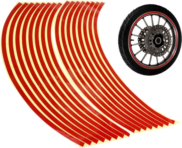 Ag555b piros kerékpár–/autó kerékre való fényvisszaverő matricák