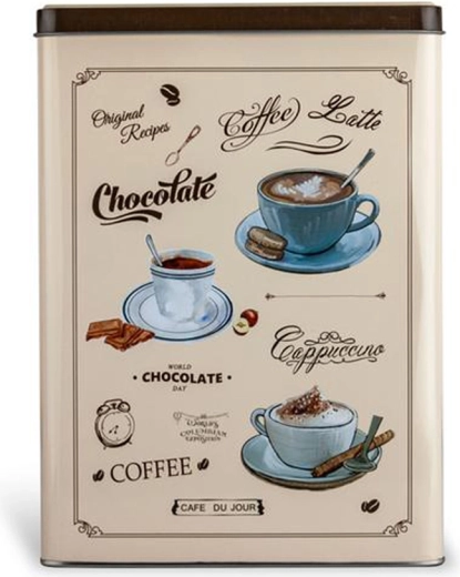 Cafe9 du Jour fe9mdoboz, te9glalap alakfa, 18 d7 10 d7 25 cm