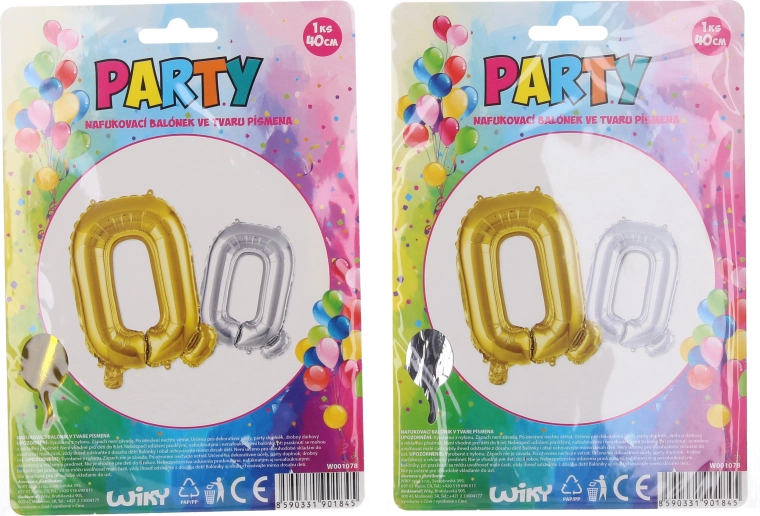 Felfújható, Q betű alakú lufi