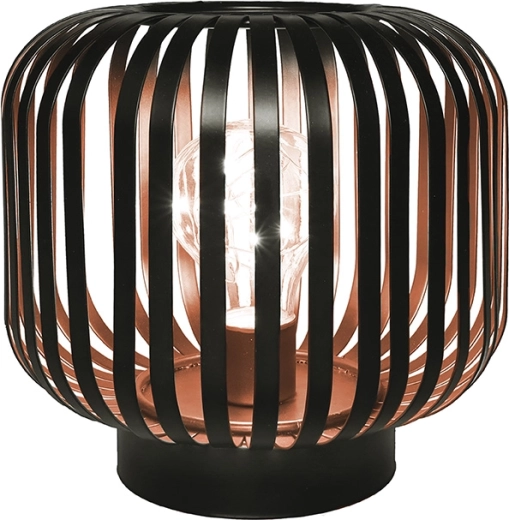 Solight ovális fém lámpás mikro LED-del, meleg fehér, rézszínű