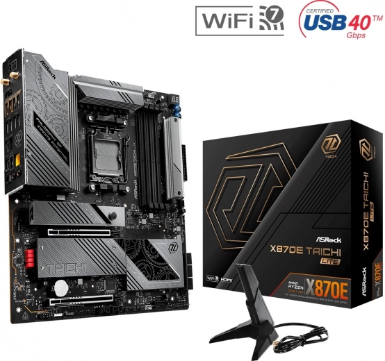 ASRock X870E Taichi Lite E‑ATX AM5 alaplap DDR5‑tel, PCIe 5.0‑val, USB4‑gyel és Wi‑Fi 7‑tel
