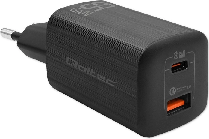 Hálózati töltő 65W GaN ULTRA USB‑C PD és USB, fekete