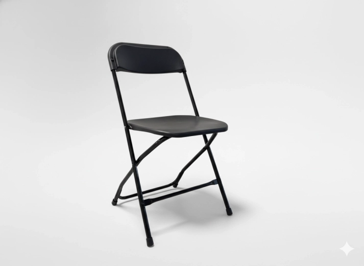 Összecsukható catering szék, fekete