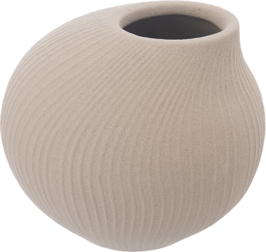 Bézs porcelán váza 10 cm
