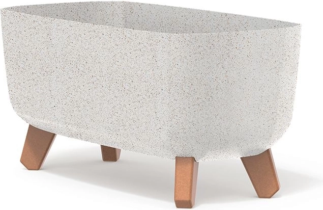Gracia Case Eco Wood virágláda 39 cm, fehér