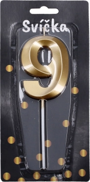 Arany party gyertya – 9-es szám