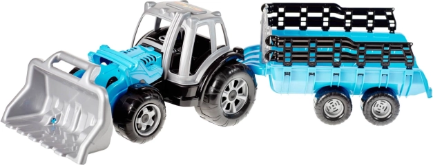 Traktor pótkocsival és rakodóval