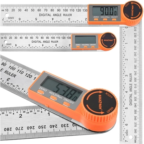 Bigstren elektronikus digitális szögmérő 360° 200 mm LCD-vel