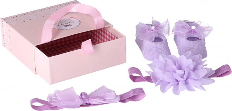 Ajándék szett újszülötteknek - lila