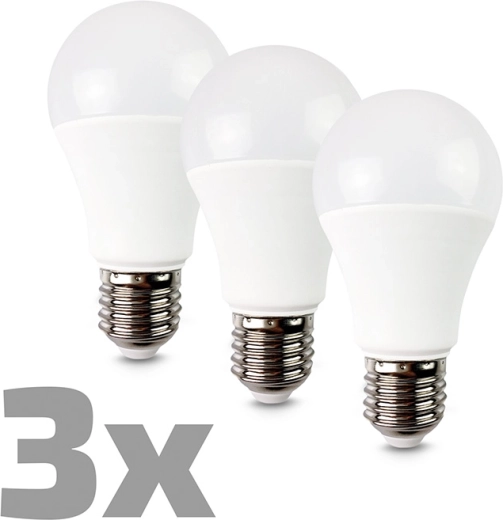 Ecolux LED izzó E27 12 W 3000 K 1080 lm – 3 darab