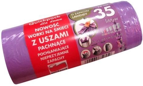 Füles szemeteszsákok 35 l, levendula illattal