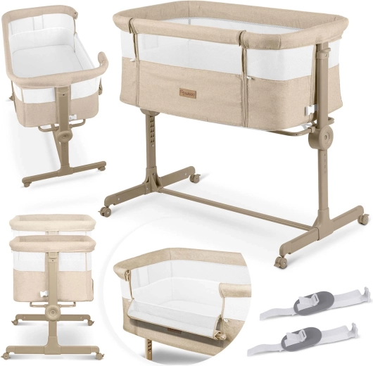 Nukido állítható magasságú, matraccal ellátott baba oldalsó kiságy