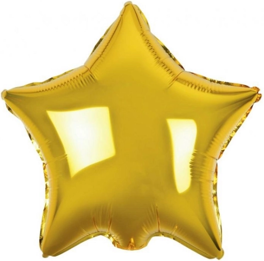 Arany csillag alakú fólia lufi – 100 db