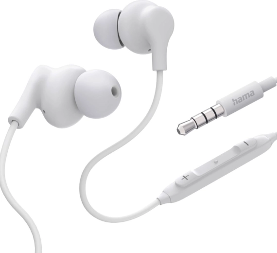 Popply fehér vezetékes fülhallgató (in-ear)