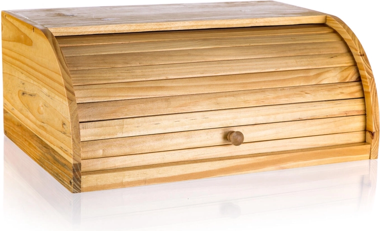 Fenyőfa kenyértartó 40 × 27,5 × 16,5 cm, világos