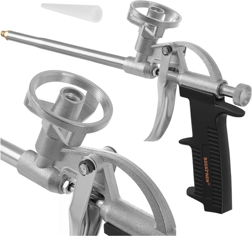 Fém szerelőhab pisztoly BIGSTREN, szabályozással