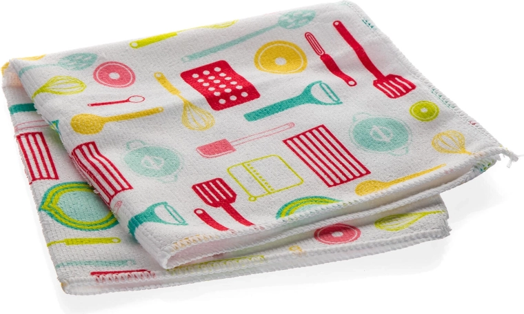 Mikroszálas törlőkendő 40 × 40 cm dekorral, 250 g/m²