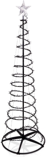 Kúp alakú, világító karácsonyfa, 640 LED, 180 cm