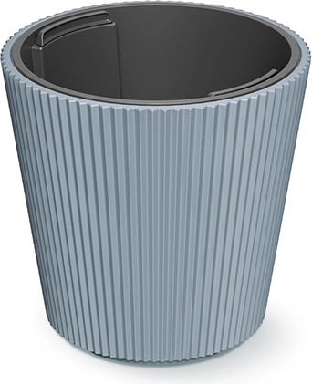Milly betéttel ellátott virágcserép, 23,8 cm, világosszürke