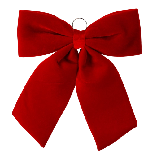 Karácsonyi masni 60 cm vörös velúr