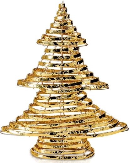 Aranyszínű világító karácsonyfa 30 LED-del, 40 cm