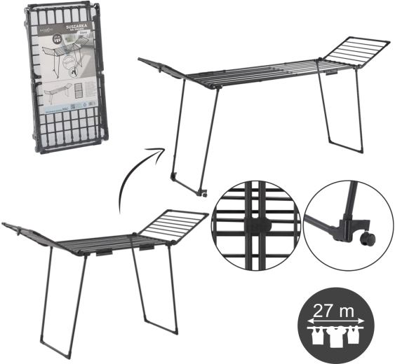 Diana ruhaszárító két zoknitartóval, állítható hosszúság