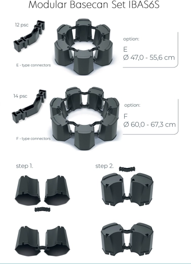 Moduláris antracitszínű esővízgyűjtő hordóállvány