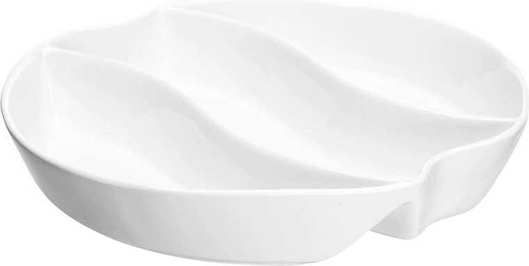 Osztott porcelán tálalótányér 25 cm, 3 rekesszel