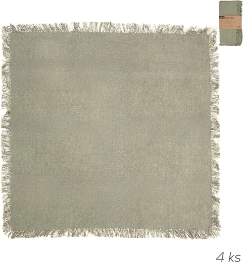 Pamut szalvéták Greenish 45 × 45 cm, 4 db