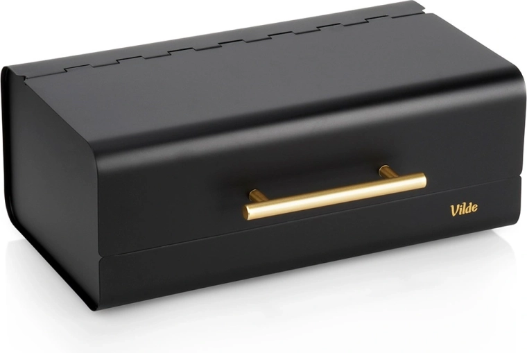 Fém kenyértartó fekete 36 × 23 × 14,5 cm Vilde