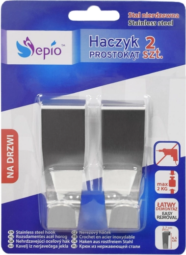 Rozsdamentes fiókakas 2,7 × 2,7 × 6,5 cm (2 db)