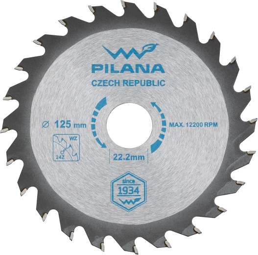 PILANA SK 5255 WZ fűrészlap 125 × 1,8 × 22,2, 24 fog