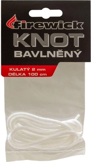 Kerek pamut kanóc 2 mm, 1 m hossz
