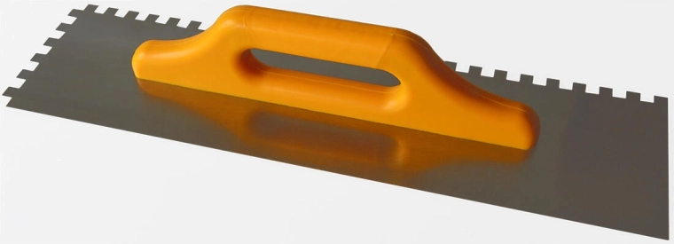 Rozsdamentes acél fogazott simító 10 × 10 mm, 500 × 130 mm