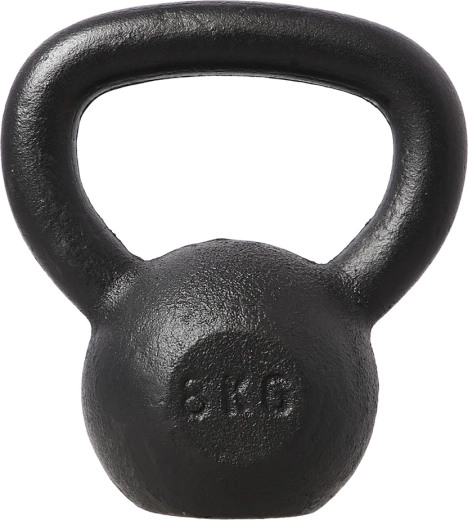 Öntöttvas HMS kettlebell 8 kg, fekete
