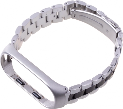 Xiaomi Mi Band 3 / Xiaomi Mi Band 4 karkötő – ezüst és fekete