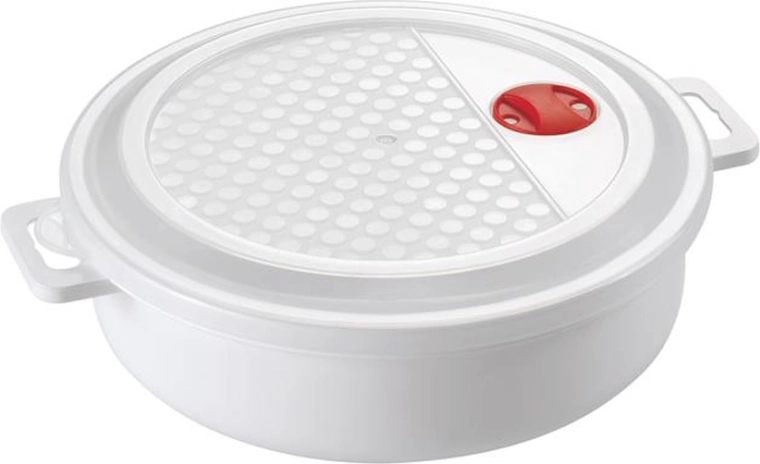 Mikrohullámú sütőbe való műanyag doboz fedéllel, 2 l