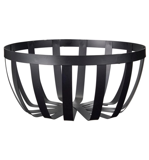 Fém gyümölcskosár 25 cm fekete