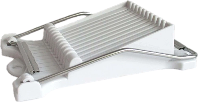 Rozsdamentes acélból és műanyagból készült gombaszeletelő 21,9 × 12,7 × 5 cm