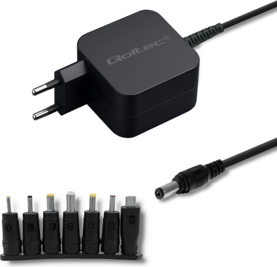 Qoltec univerzális hálózati adapter táblagépekhez és routerekhez, 15 W, 7 csatlakozóval