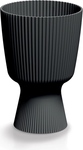 Milly Round virágtartó, 14,6 cm, szénszínű