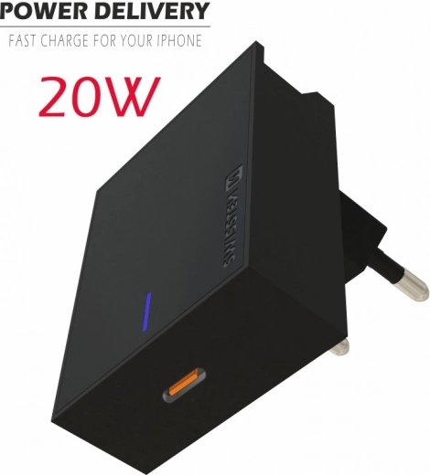 Swissten 20W Power Delivery töltő iPhone-hoz - fekete