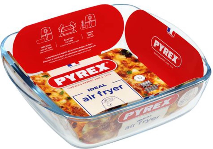 Pyrex négyzet alakú üveg sütőtál 2,2 l