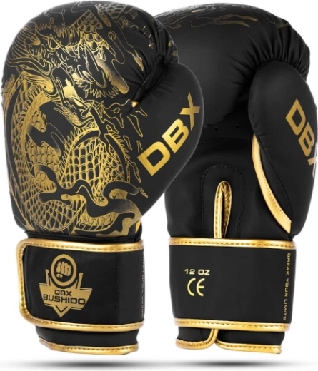 DBX Bushido Gold Dragon bokszkesztyű 12 oz