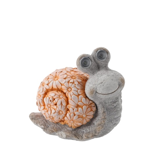 Kerti csiga szolár LED szemvilágítással