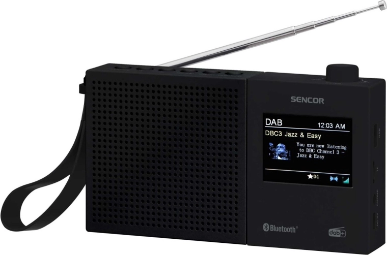 DAB+ és FM RDS digitális rádió Bluetooth-szal és akkumulátorral