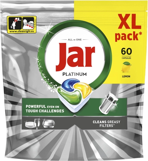 Jar Platinum All in One Lemon mosogatógép-tabletta 60 db